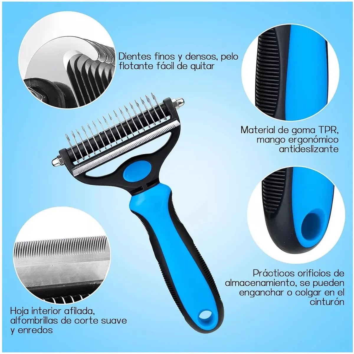 Cepillo para Mascotas de doble Dentadura
